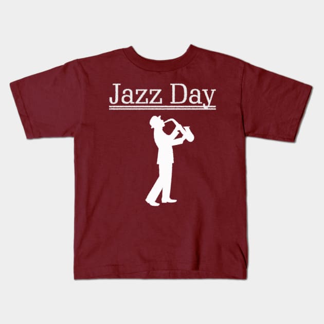 Cool Jazz Day shirt for jazz day on 30th april 2018 Kids T-Shirt by Unelmoija